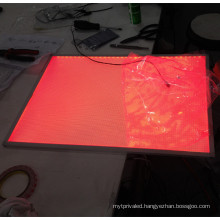 Edgelight AF29 wall mounted colorful led panel with led strips illuminating the art